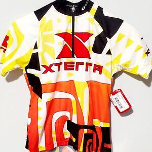 Jr.XTERRA "Sugoi Maui" Unisex Youth Cycling Jersey- MED- 3 Rear Pockets- NWT